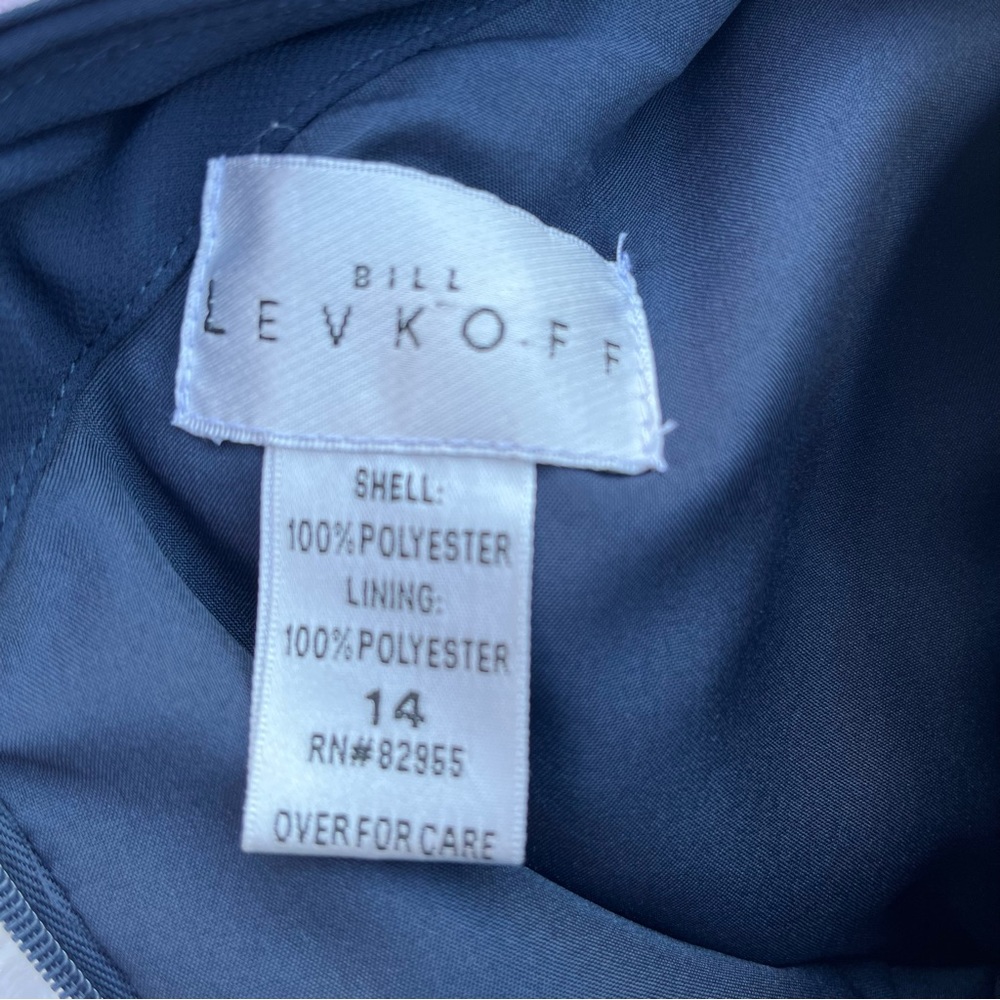 BILL LEVKOFF | One Shoulder Navy Bridesmaid’s Gown - Picture 9 of 9